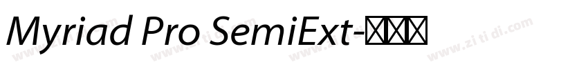 Myriad Pro SemiExt字体转换